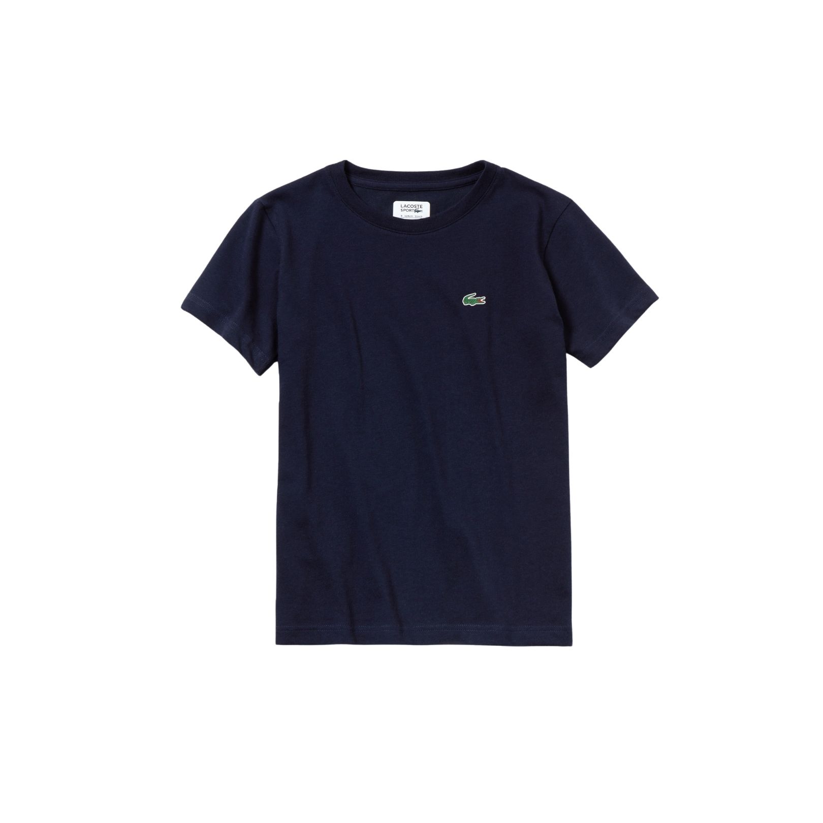 Se Lacoste Sport Breathable Cotton Blend Junior T-shirt Navy Blue hos Padelshoppen.com